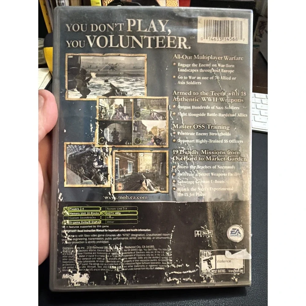 Medal of Honor Frontline - Microsoft Xbox Untested
